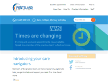 Tablet Screenshot of pontelandmedicalgroup.co.uk
